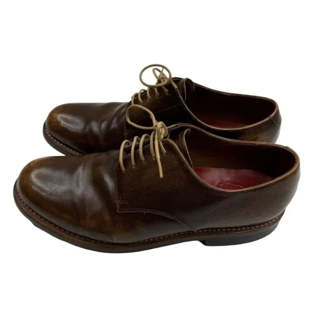 Grenson Curtis Derby Shoes Brown Leather Goodyear Welted Men’s US 9 UK 8.5 - Picture 3 of 15